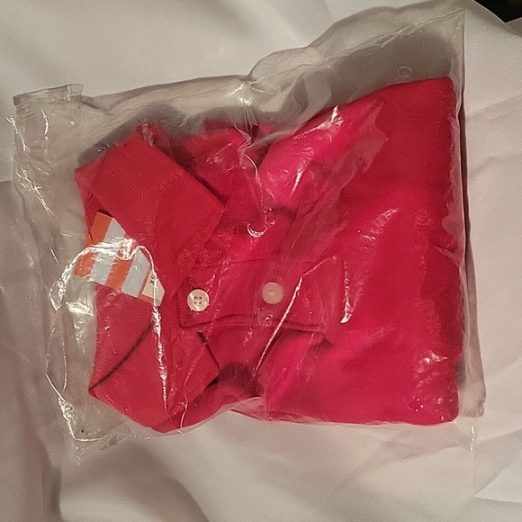 Cat & Jack Red 2 Button-up Short Sleeve  Red Shirt, Size: XS (4/5), NWT - Picture 5 of 7